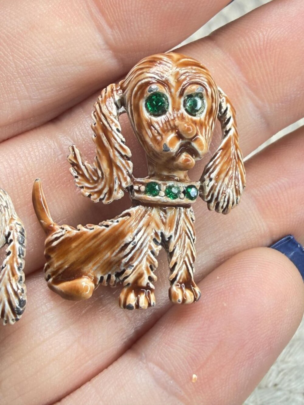 Gerry's Cocker Spaniel Brooch Set Vintage Dog Puppy Rhinestone Pins - Picture 3 of 7